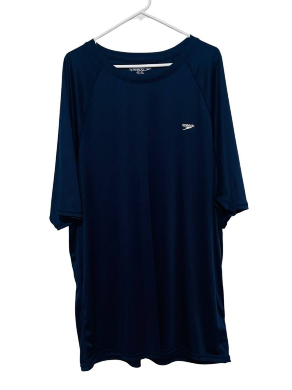 Speedo Men's Swim Shirt 4XL XXXXL Navy Lightweight Performance Active Rash Guard